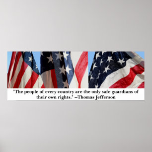 Poster Jefferson et le drapeau