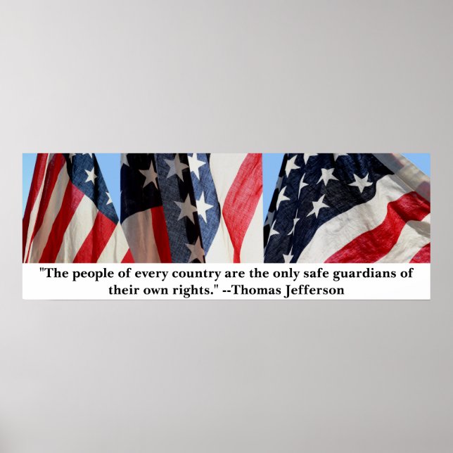 Poster Jefferson et le drapeau (Devant)