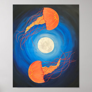 Poster Jellfish Dance Art