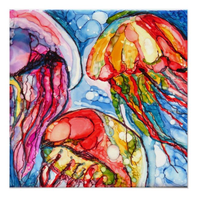 Poster Jellies flottantes (Devant)
