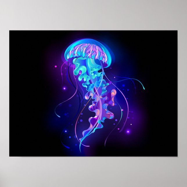 Poster Jellyfish éclatante couleur (Devant)