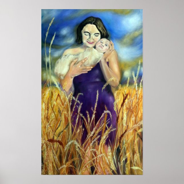 Poster Jennifer et fille - peinture de Jeanne Watson (Devant)