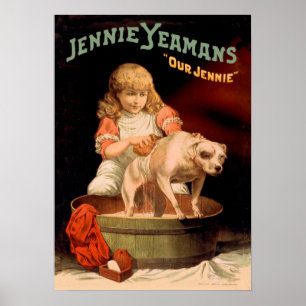 Poster Jenny Yeaman's Girl Washing Dog