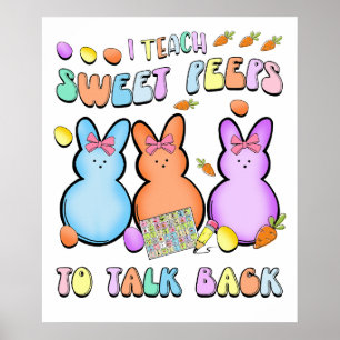 Poster j'enseigne aux gentils de tenir tête, rétro, vinta