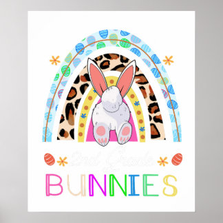 Poster j'enseigne aux plus mignons lapins de 2e année arc