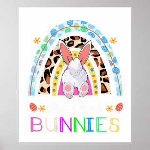 Poster j'enseigne aux plus mignons lapins de 3e année arc