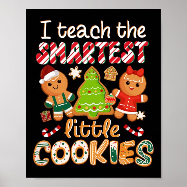 Poster J'Enseigne Les Petits Cookies Les Plus Intelligent (Devant)