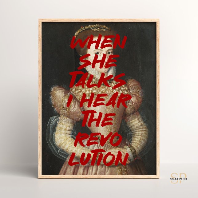 Poster J'entends la citation de peinture de la Renaissanc (Créateur téléchargé)