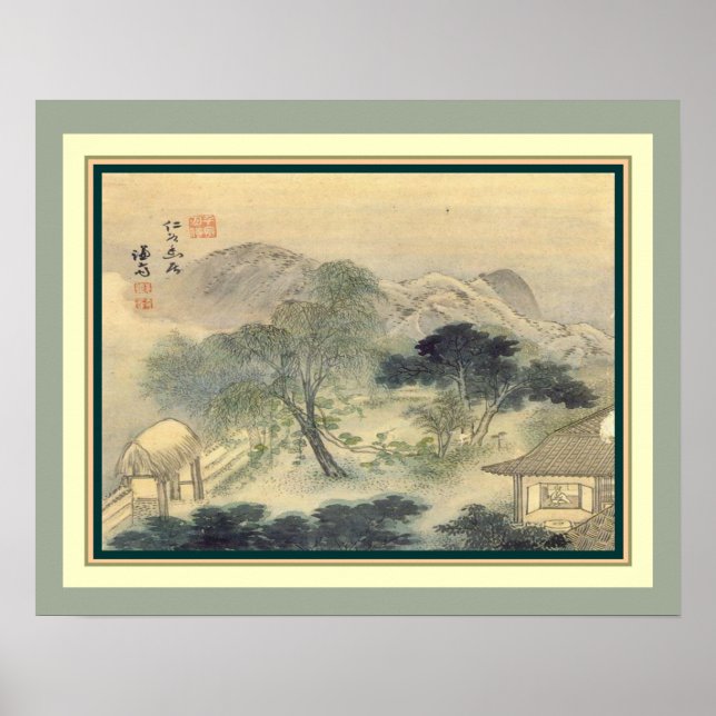 Poster Jeong Seon Paysage littéraire 18e siècle-16x20 (Devant)