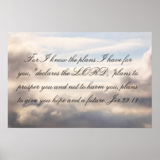 Poster Jer 29:11 : Car je connais les plans
