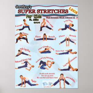 Poster Jereflexy's Super Stretches for Kids