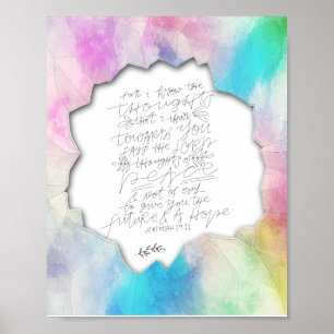 Poster Jeremiah 29:11 Inspirer Verse pour Baby Parties