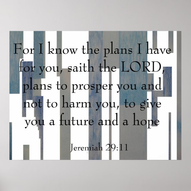 Poster Jérémie 29:11 (Devant)
