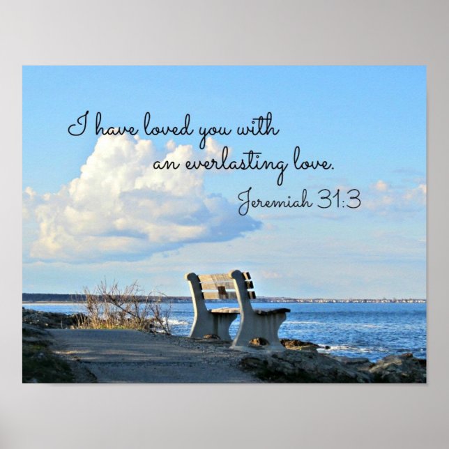 Poster Jérémie 31:3 Je vous ai aimés avec un éternel (Devant)