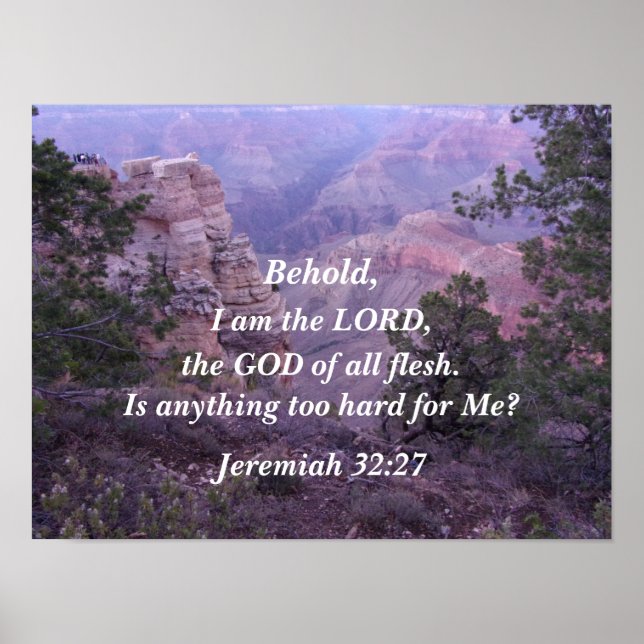 Poster Jérémie 32:27 Voici, je suis l'Éternel, le DIEU de (Devant)