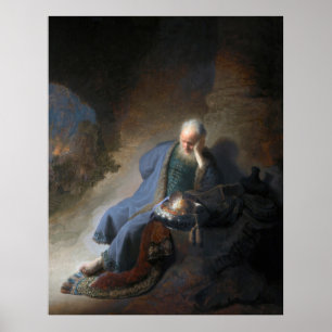 Poster Jérémie Destruction Jérusalem Bible Rembrandt