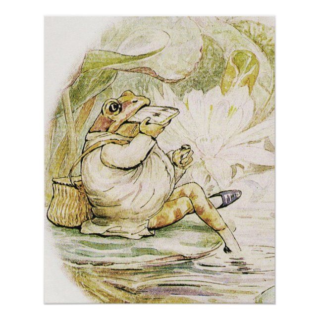 Poster Jeremy Fisher déjeune de Beatrix Potter (Devant)