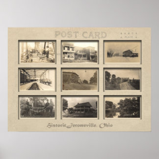 Poster Jeromesville, Ohio Vintage Cartes postales collage