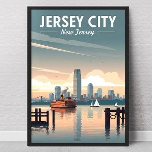 Poster Jersey City New Jersey vintage