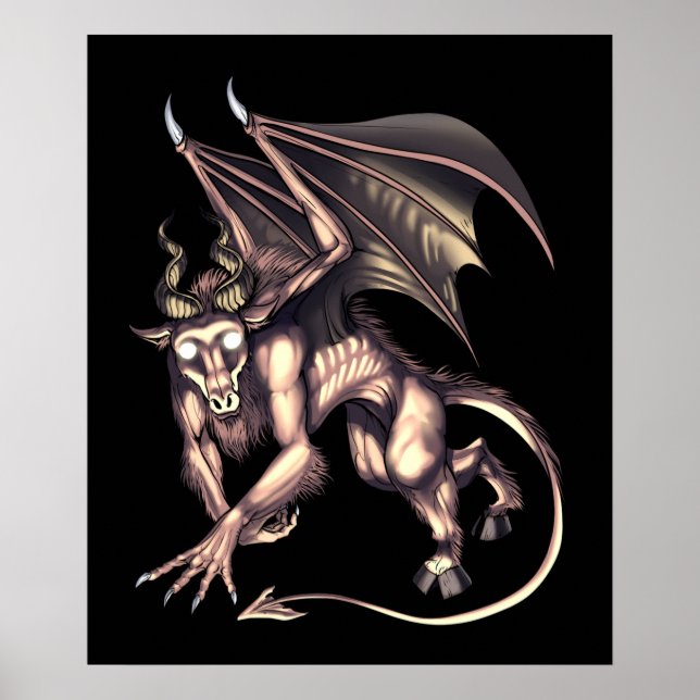Poster Jersey Devil Cryptid Creature (Devant)