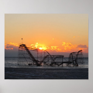 Poster Jersey Shore après l'ouragan Sandy