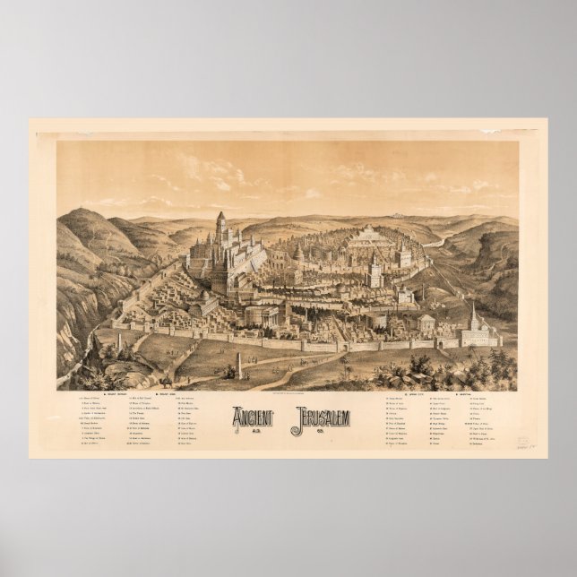 Poster Jérusalem antique, A.D. 65 (Devant)