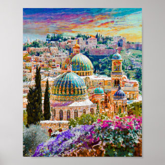 Poster Jérusalem est la plus belle ville du monde