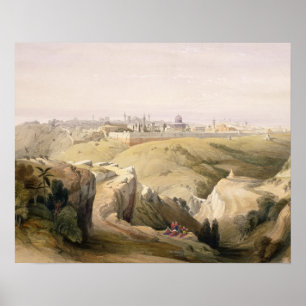 Poster Jerusalem from the Mount of Olives, April 8th 1839