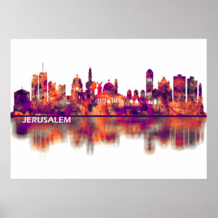 Poster Jérusalem Israel Skyline