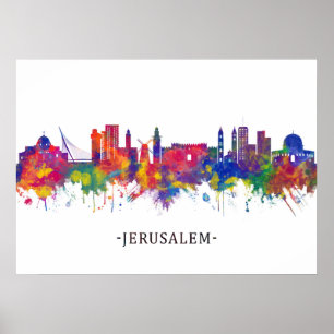 Poster Jérusalem Israel Skyline