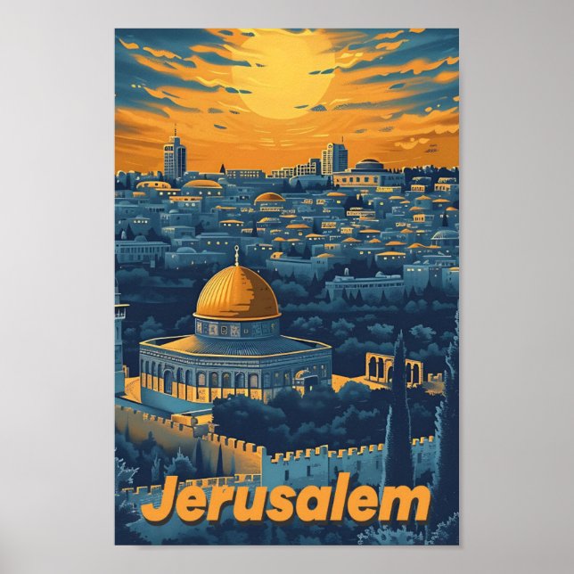 Poster Jérusalem La Ville Sainte Illustration de l'Art Vi (Devant)