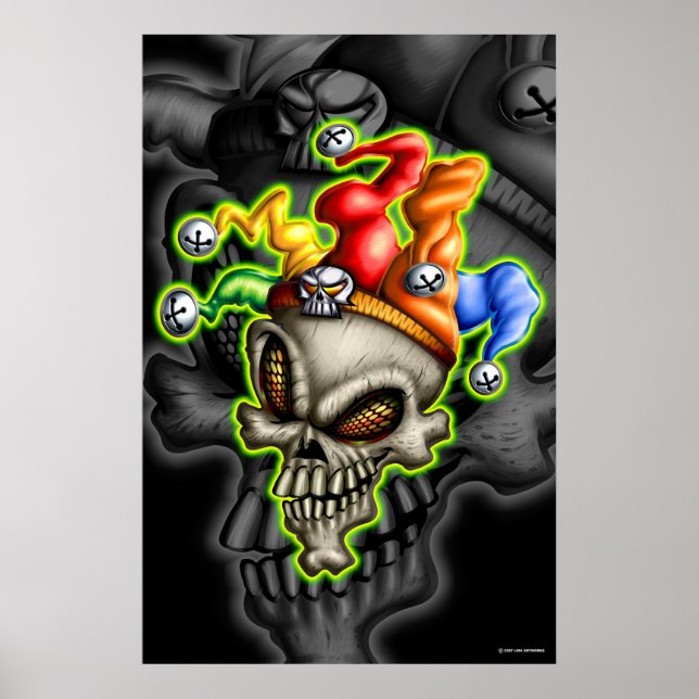 Poster Jester Skull (Poster) (Devant)