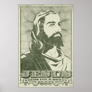 Poster Jésus a besoin de ton argent