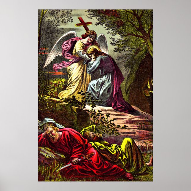 Poster Jésus à Gethsémani parlant à l'angle (Devant)