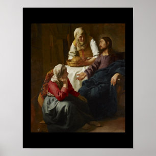 Poster Jésus à la maison de Mary et de Martha