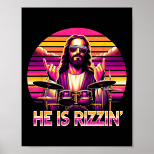Poster Jésus A Rizzen Il Rizzin' Drôle Christian Et