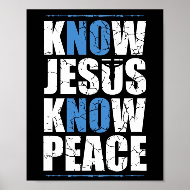 Poster Jésus Aime La Bible Connaît Jésus Connaît La Paix  (Devant)