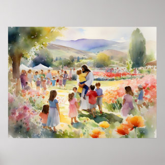 Poster Jésus Aime Les Enfants