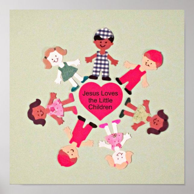 Poster Jésus aime les petits enfants (Devant)