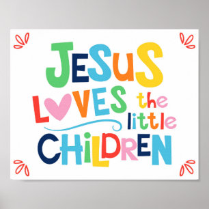 Poster Jésus Aime Les Petits Enfants Christian Pos