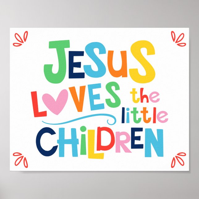 Poster Jésus Aime Les Petits Enfants Christian Pos (Devant)