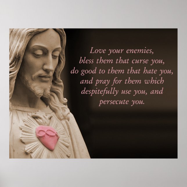 Poster Jésus aime tes ennemis (Devant)