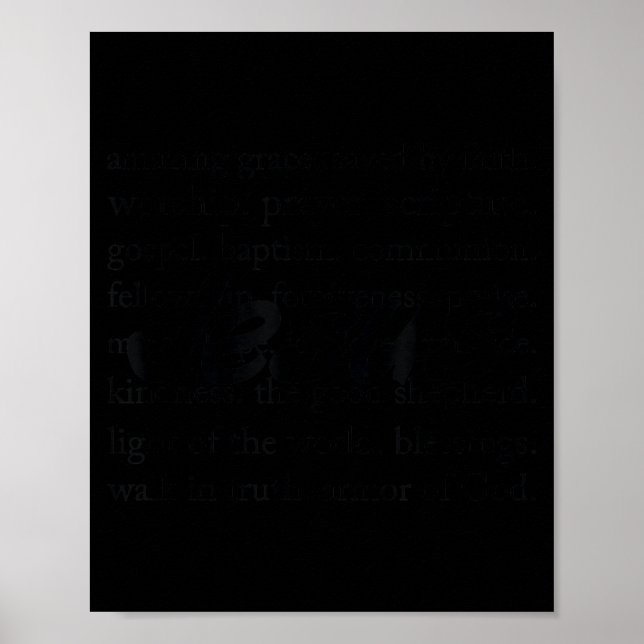 Poster Jesus Amazing Grace Saved By Faith Worship  (Devant)