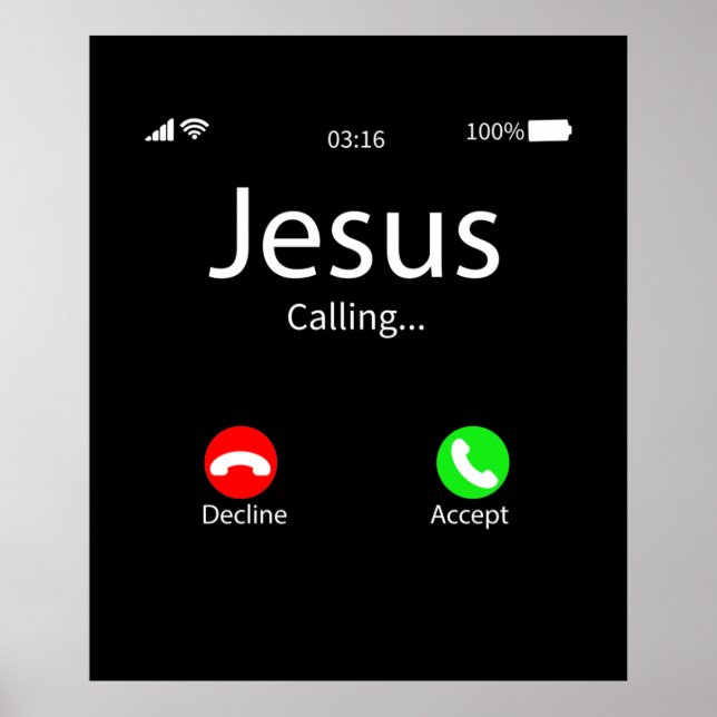 Poster Jésus Appelle Chrétien (Devant)