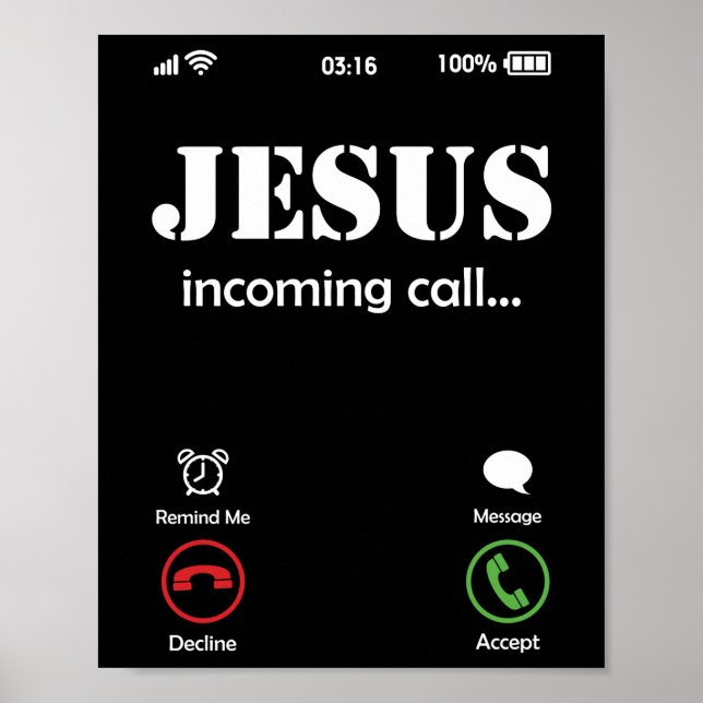 Poster Jésus Appelle La Foi Chrétienne (Devant)