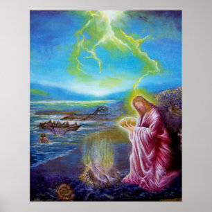 Poster JÉSUS AU BORD DE LA MER ,St Jean 21