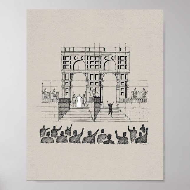 Poster Jésus avant Pilate - Roi des Juifs Mur de la Bible (Devant)