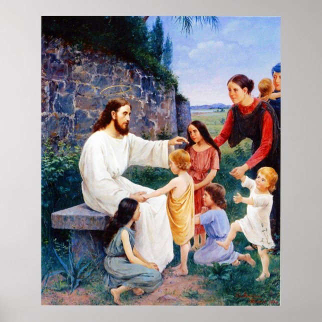 Poster Jésus Blesse Les Enfants Elin Danielson-Gambogi (Devant)