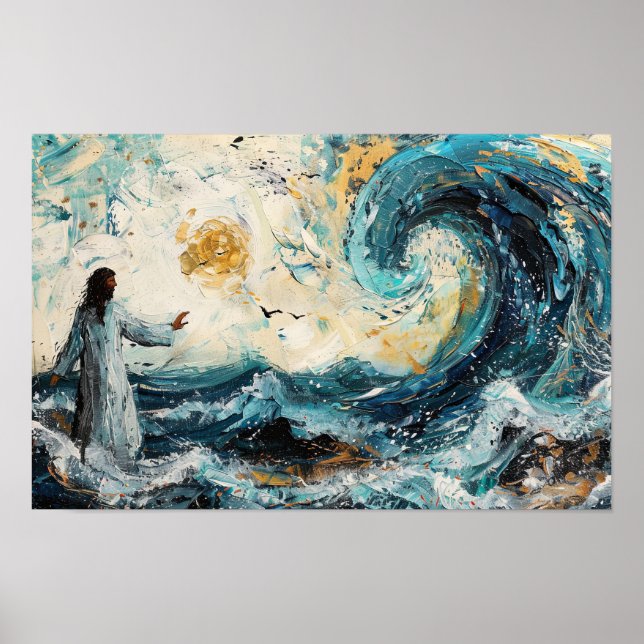Poster Jésus calme la tempête (Devant)