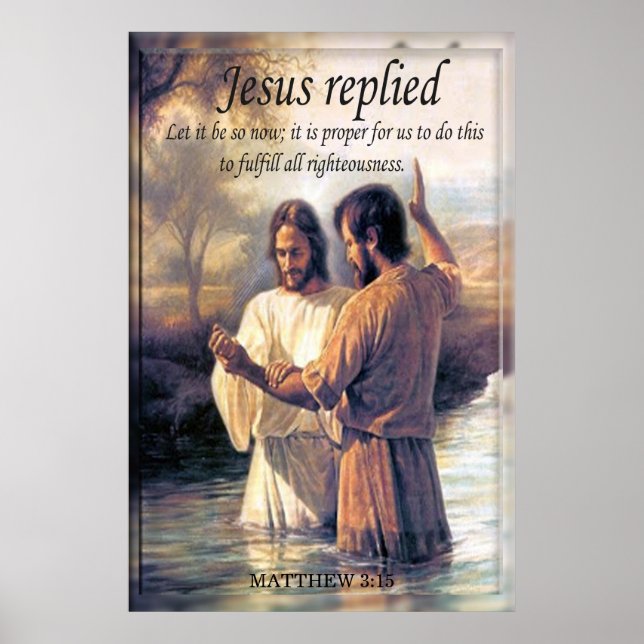 Poster Jésus Christ Baptême image un (Devant)